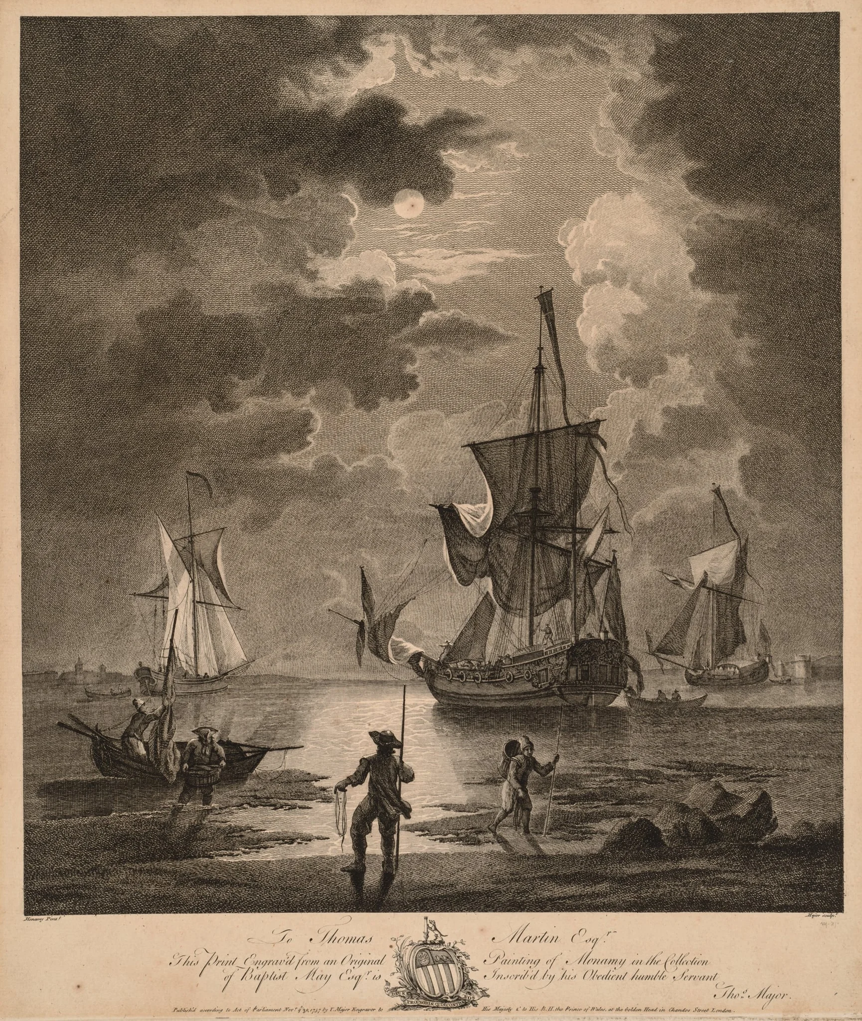 A View of the Sea by Moonlight, detail