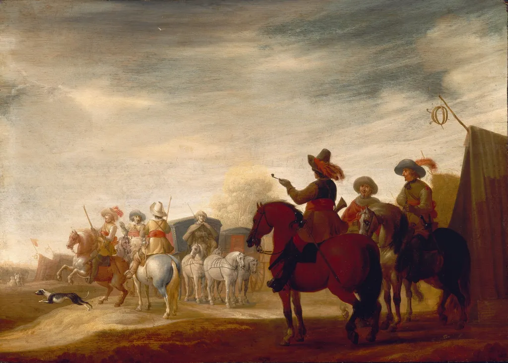 Military Camp, by Jan Jacobsz van der Stoffe, unspecified, 1642