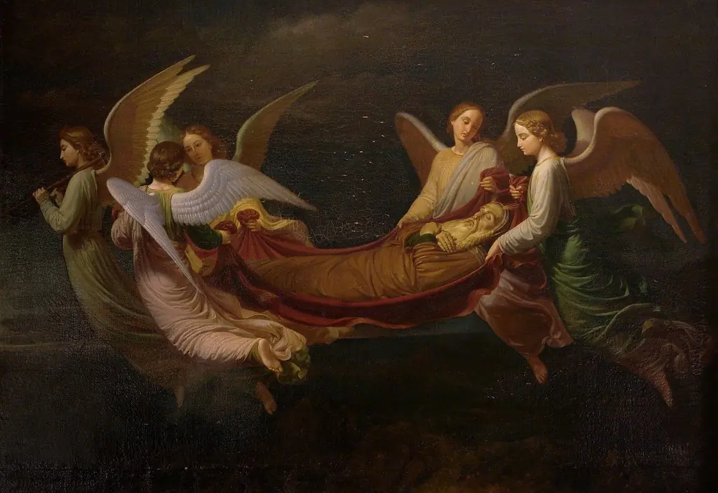 Moisés llevado por los ángeles, by Joaquín Espalter y Rull, oil, 1840