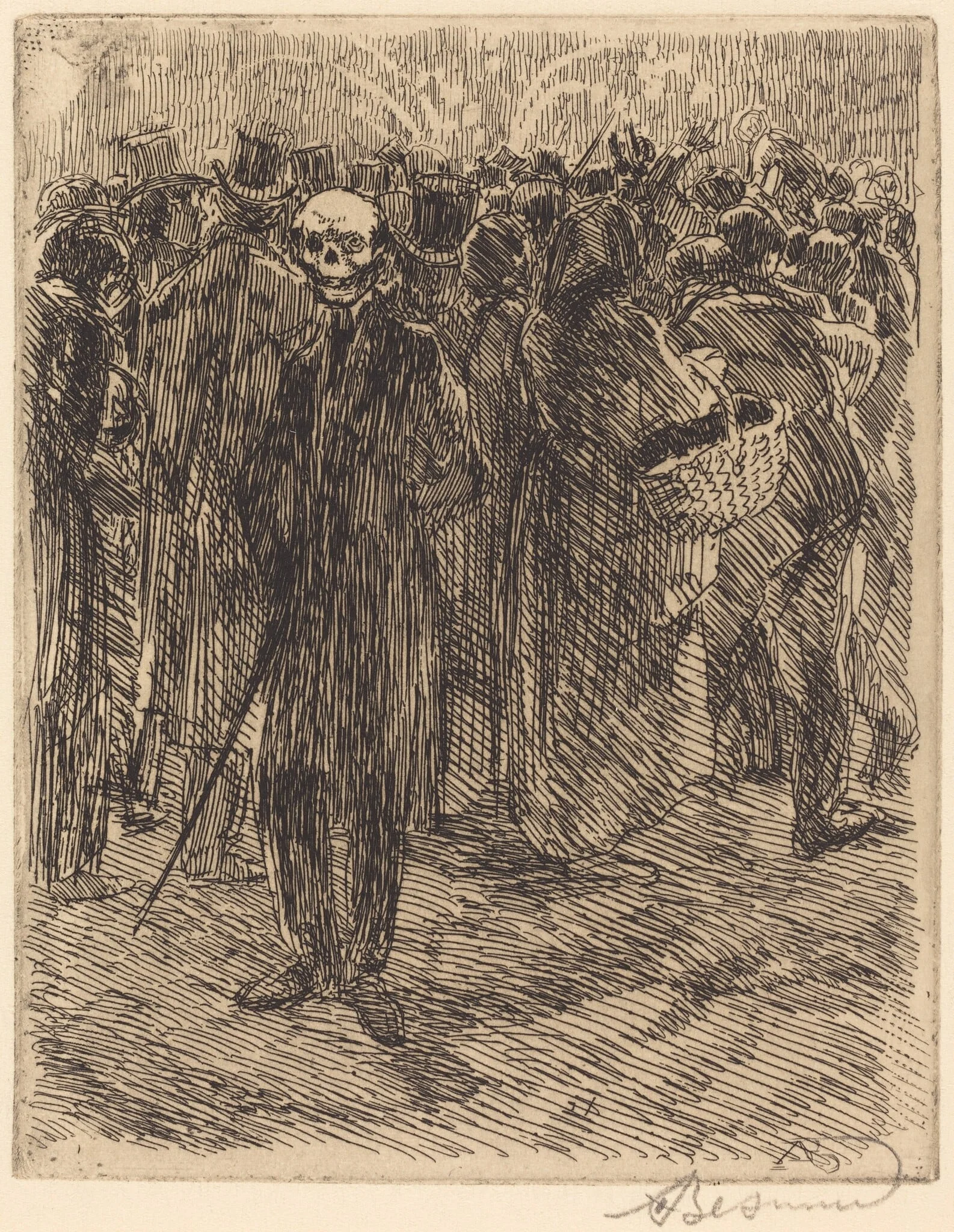 In the Crowd (Dans la foule), detail