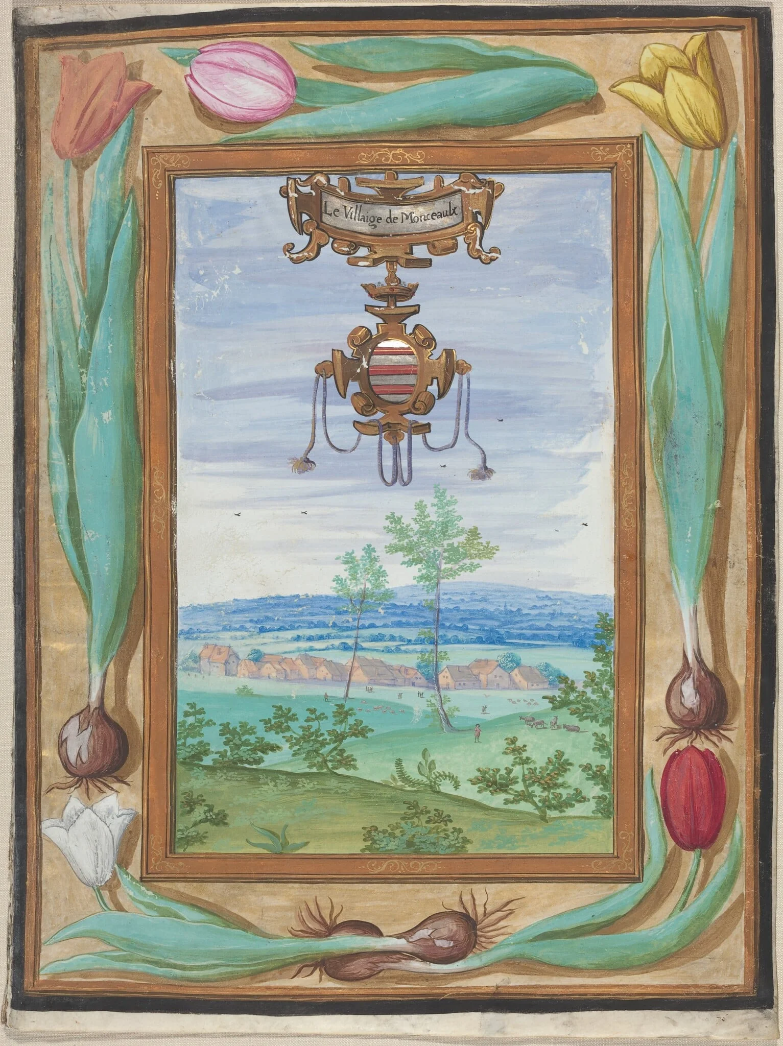 Le Villaige de Monceaulx, detail