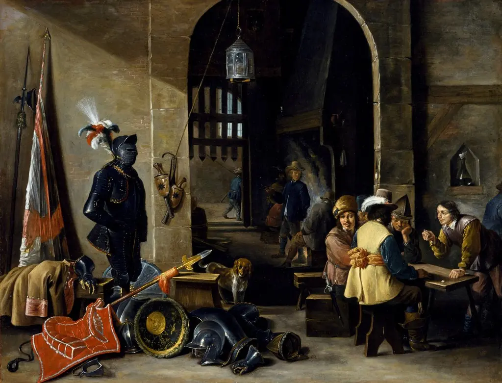 Soldiers Playing Dice, by David Teniers the Younger, unspecified, 1660