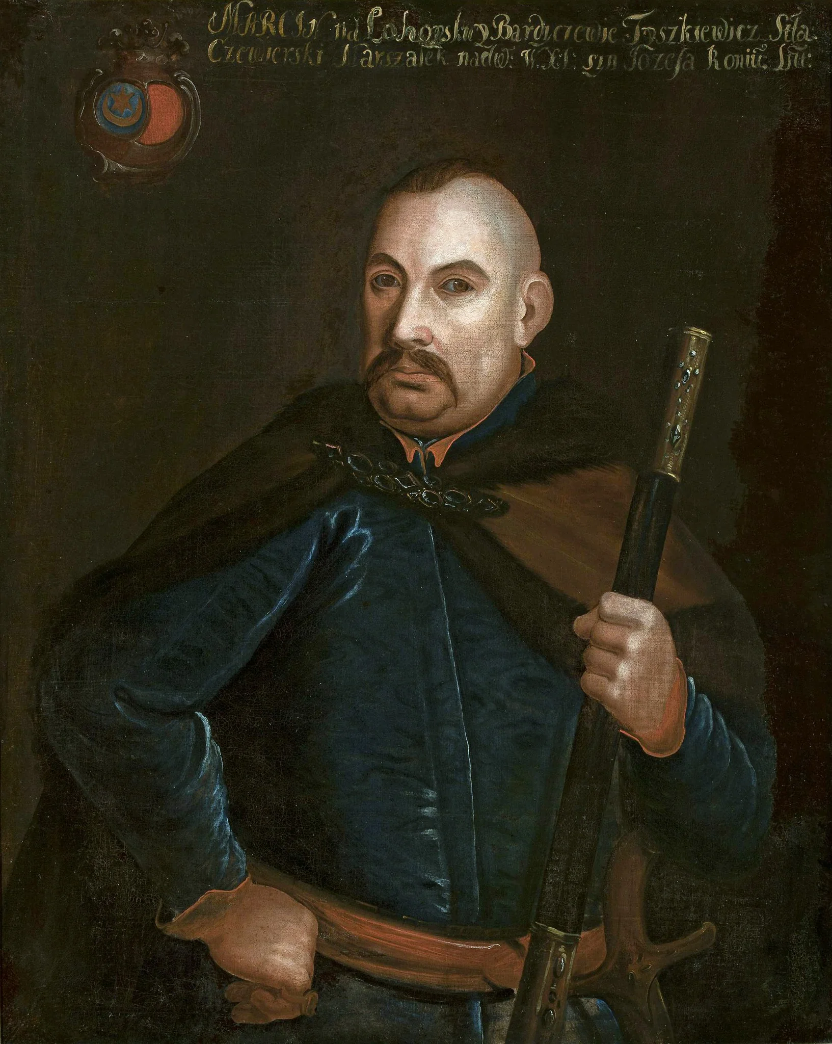 Portrait of Marcin Tyszkiewicz, Leliwa coat of arms (?–after 1631), court marshal of the Grand Duchy of Lithuania, detail