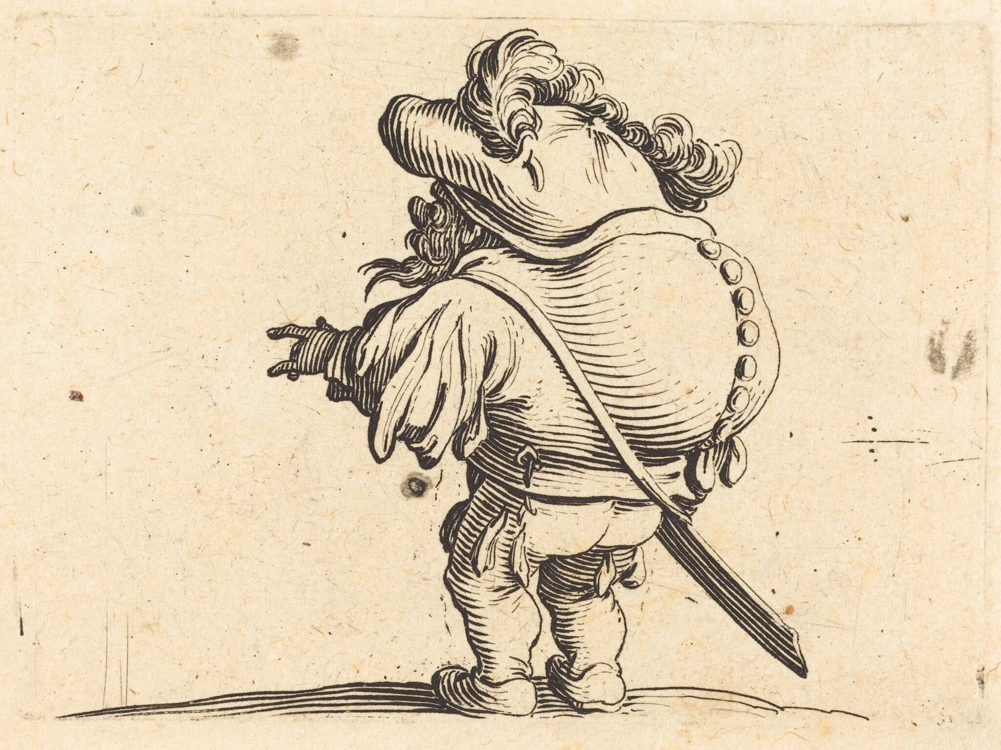 The Hunchback with the Feathered Cap, detail