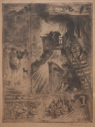 The Crossing, by Félix-Hilaire Buhot, 1880