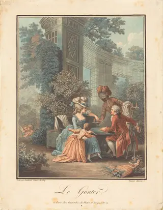 Le Goûter, by Louis-Marin Bonnet, paint, 1764