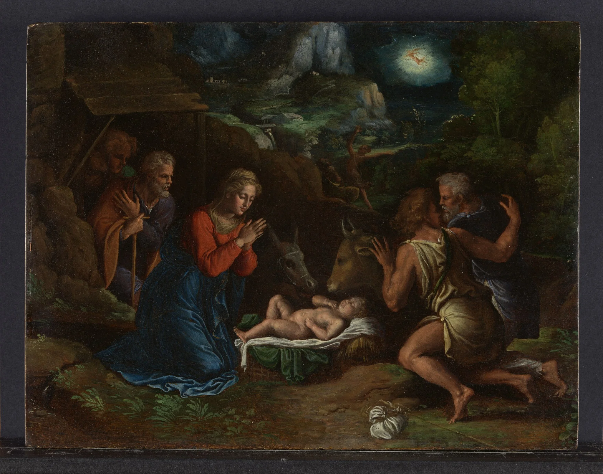The Adoration of the Shepherds, detail