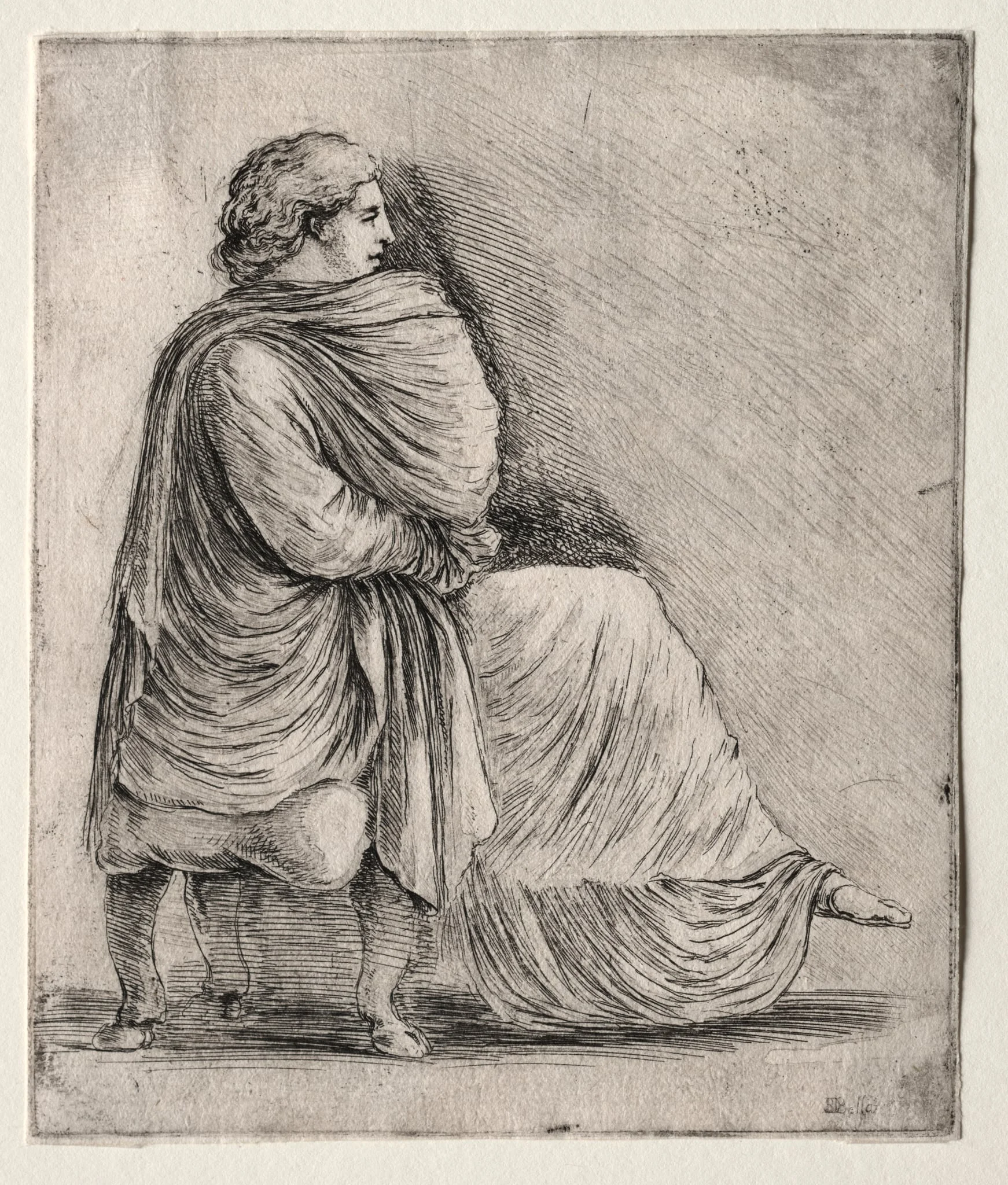 Woman Seated on a Stool, detail