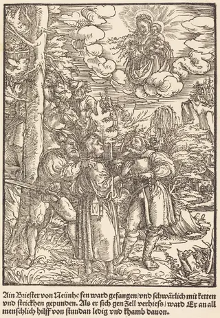 Ain Briester von Neunhe ..., by Master of the Miracles of Mariazell, ink, 1503