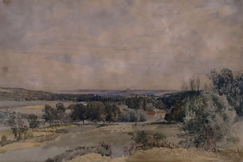 Vale of Dedham, by Emma Sophia Oliver, watercolor, 1850