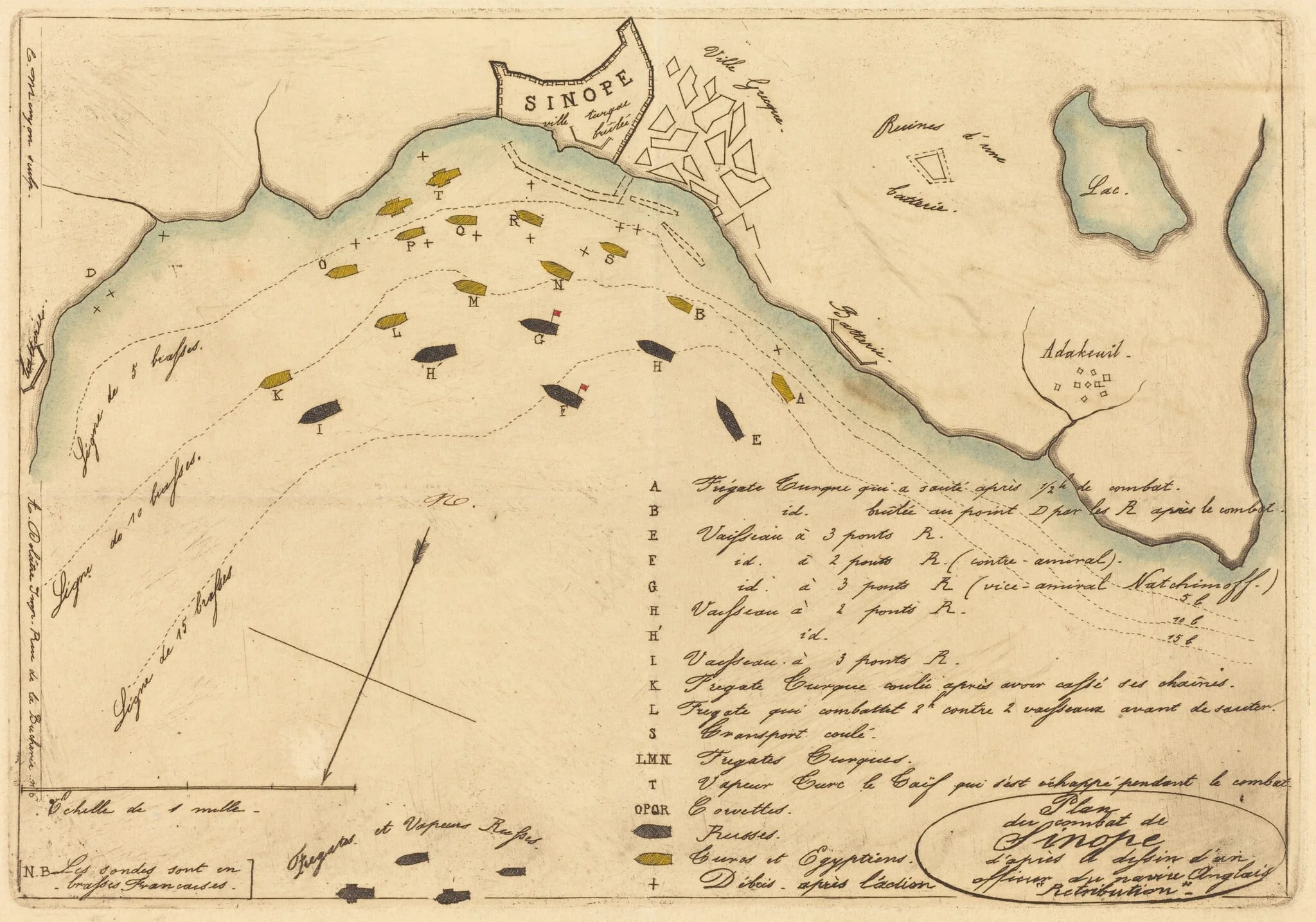 Plan du Combat de Sinope (Plan of the Battle of Sinope), detail