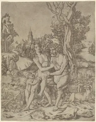 Faun Family, by Giovanni Battista Palumba, ink, 1507