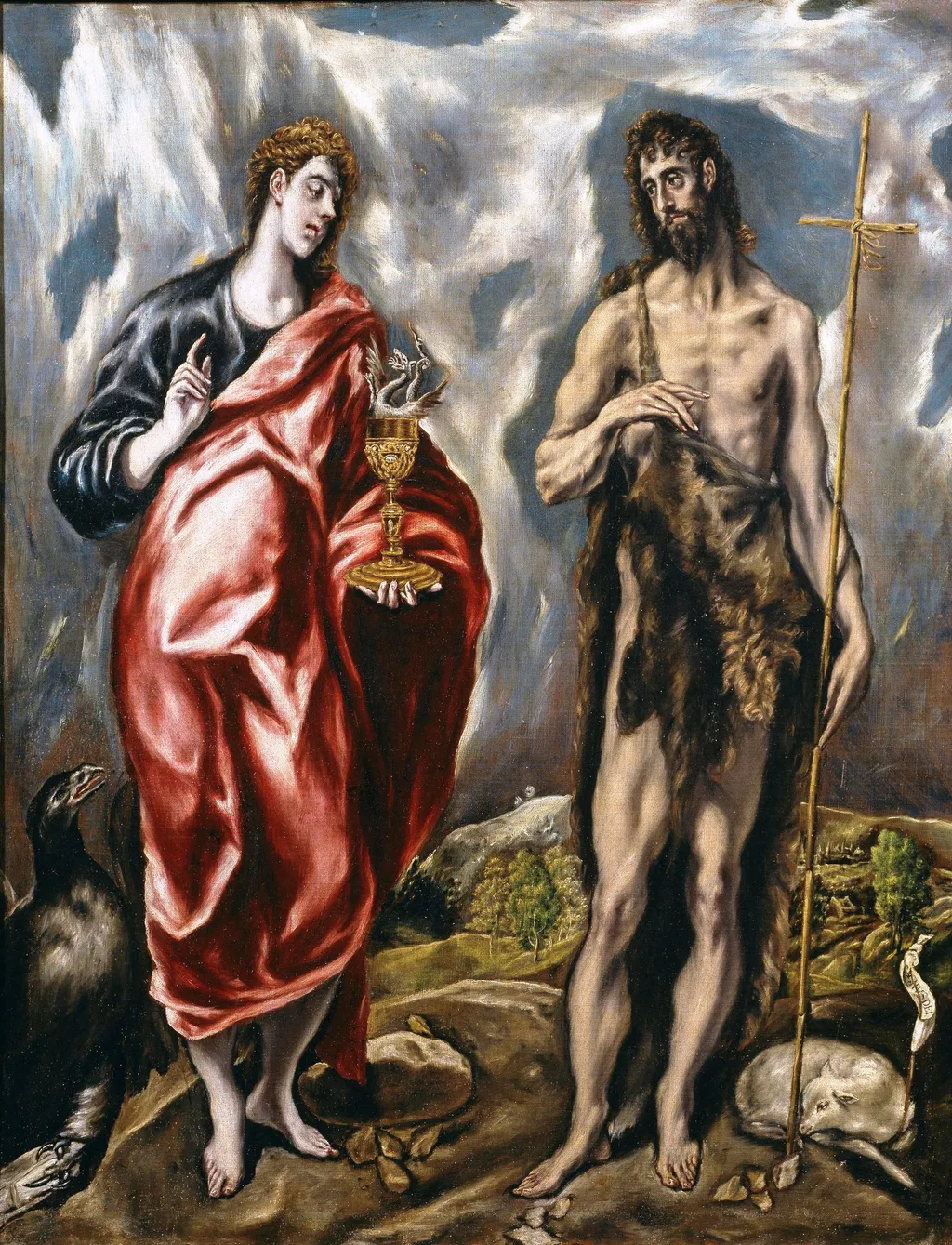Saint John the Baptist and Saint John the Evangelist, by El Greco, oil, 1600