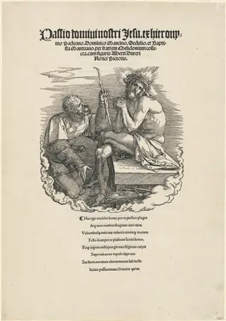 The Man of Sorrows Mocked by a Soldier, by Albrecht Dürer, ink, 1511