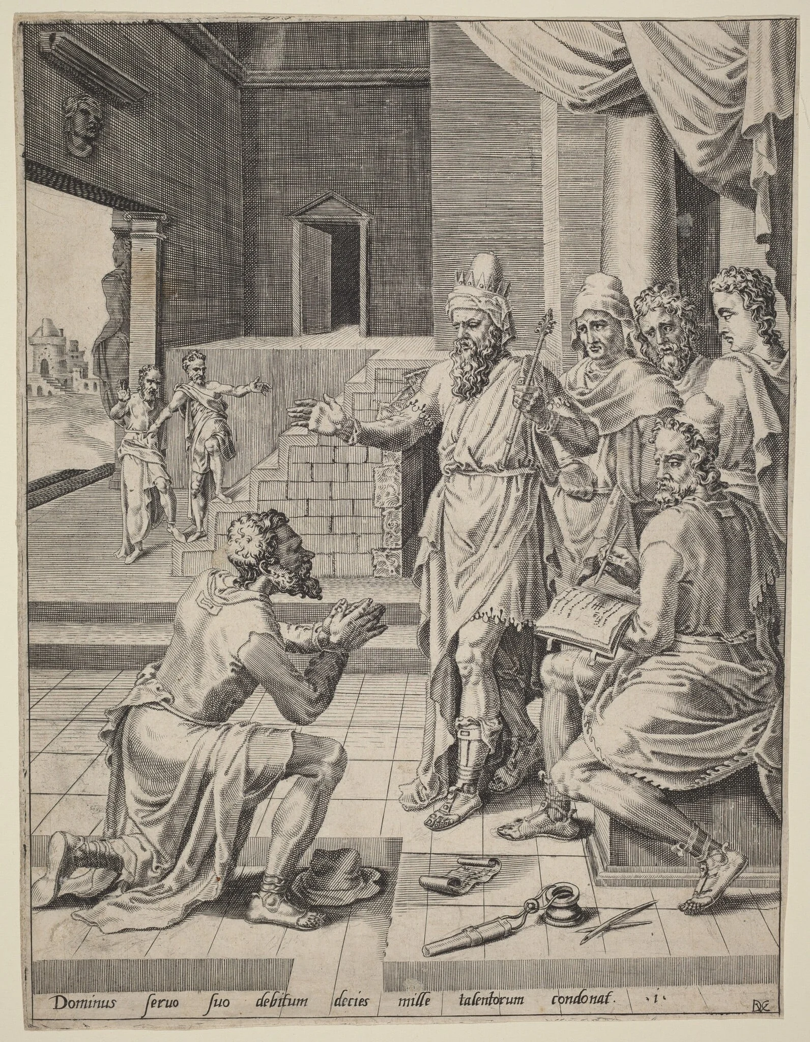 The King Forgiving His Servant His Debt, detail