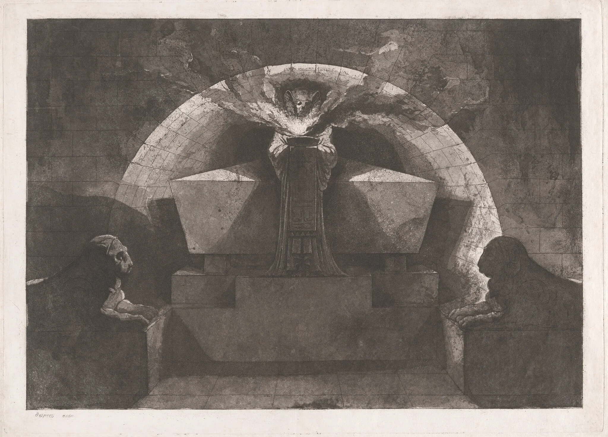 Tomb with Death Standing, detail
