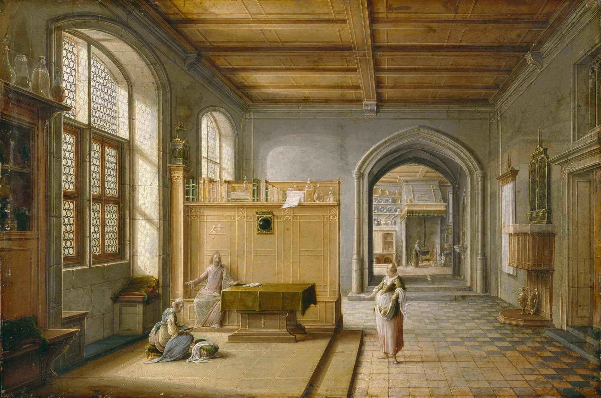 Christ in the House of Martha and Mary, detail