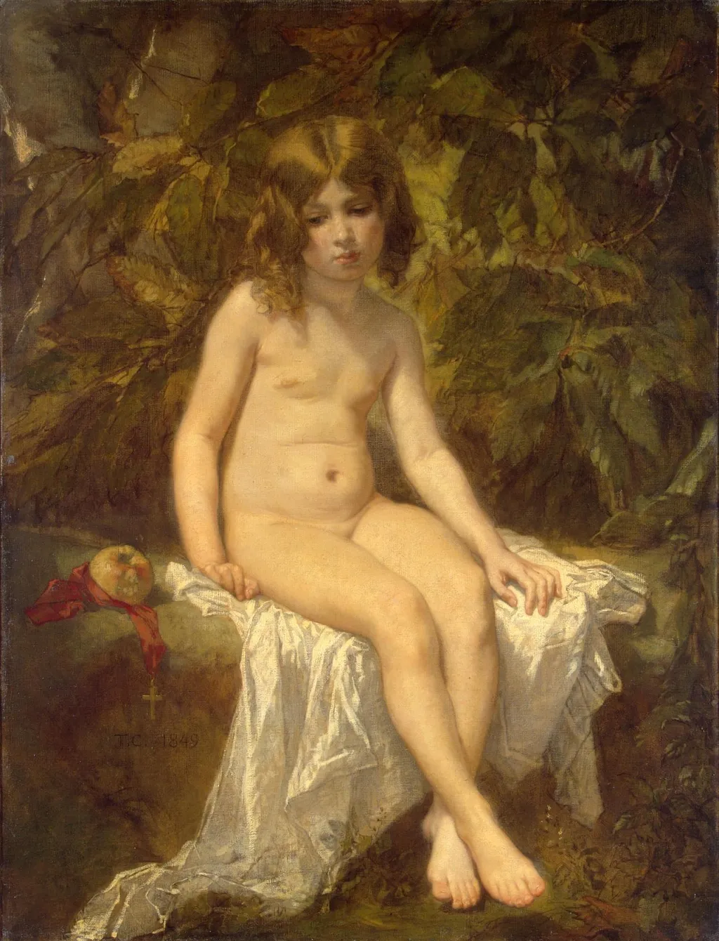 Little Bather, by Thomas Couture, oil, 1849