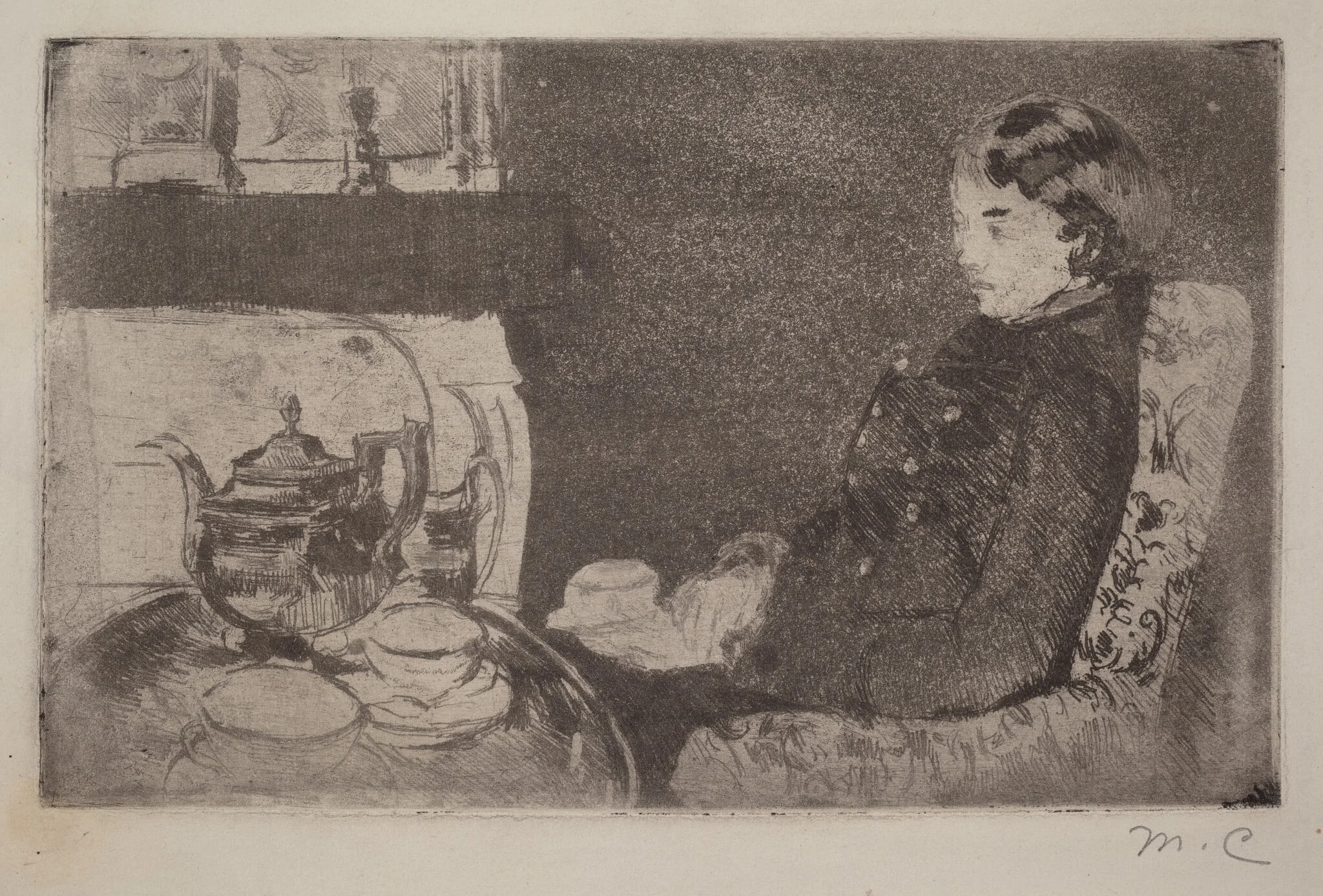 Lydia at Afternoon Tea, detail