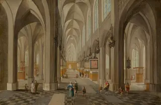 Antwerp Cathedral, by Pieter Neefs the Elder, oil, 1652