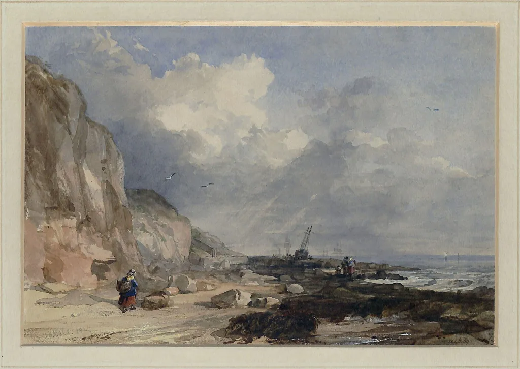 Tynemouth, Northumberland, by John Henry Mole, watercolor, 1847