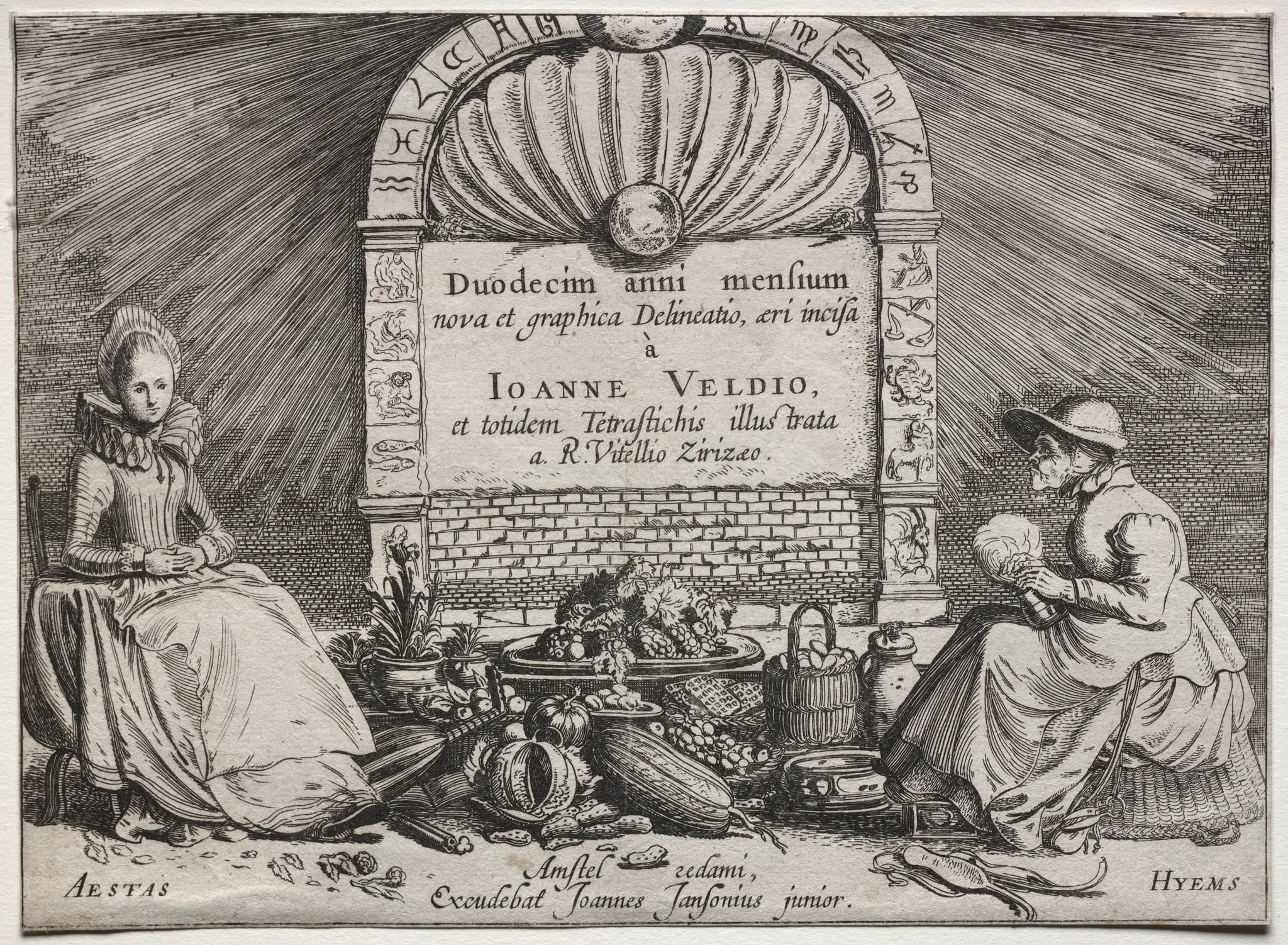 The Twelve Months: Title Page, detail