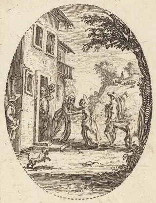 The Visitation, by Jacques Callot, ink, 1631