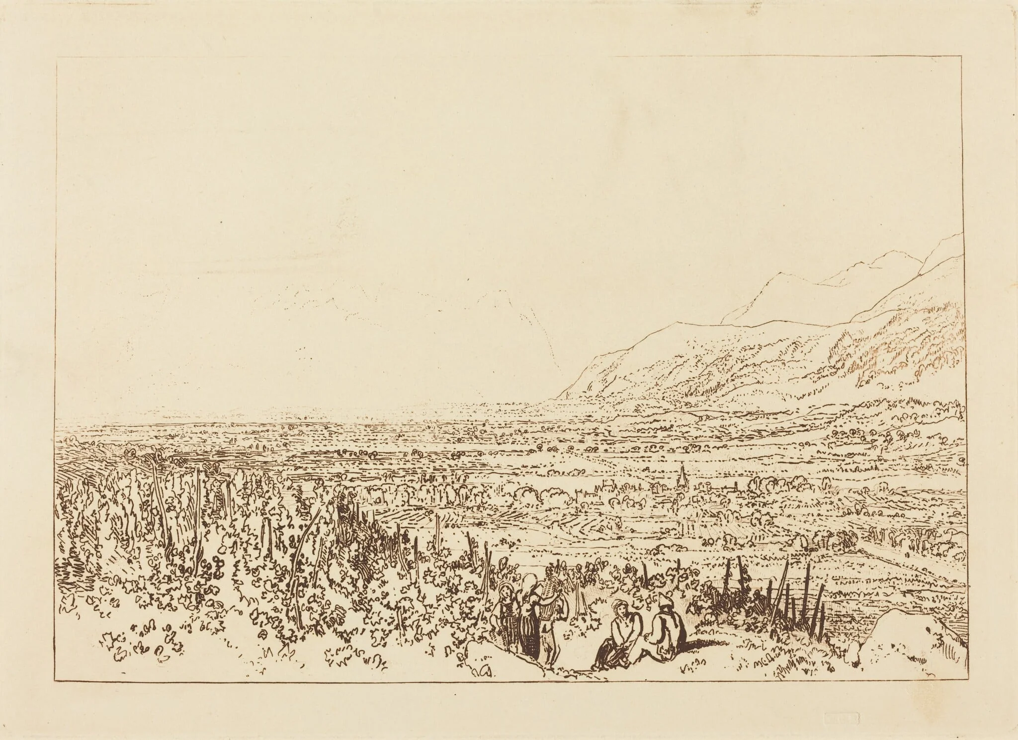 Chain of Alps from Grenoble to Chamberi, detail