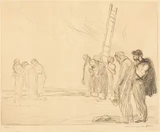 Le calvaire (2e planche) (Calvary) (second plate), by Jean-Louis Forain, graphite, 1902