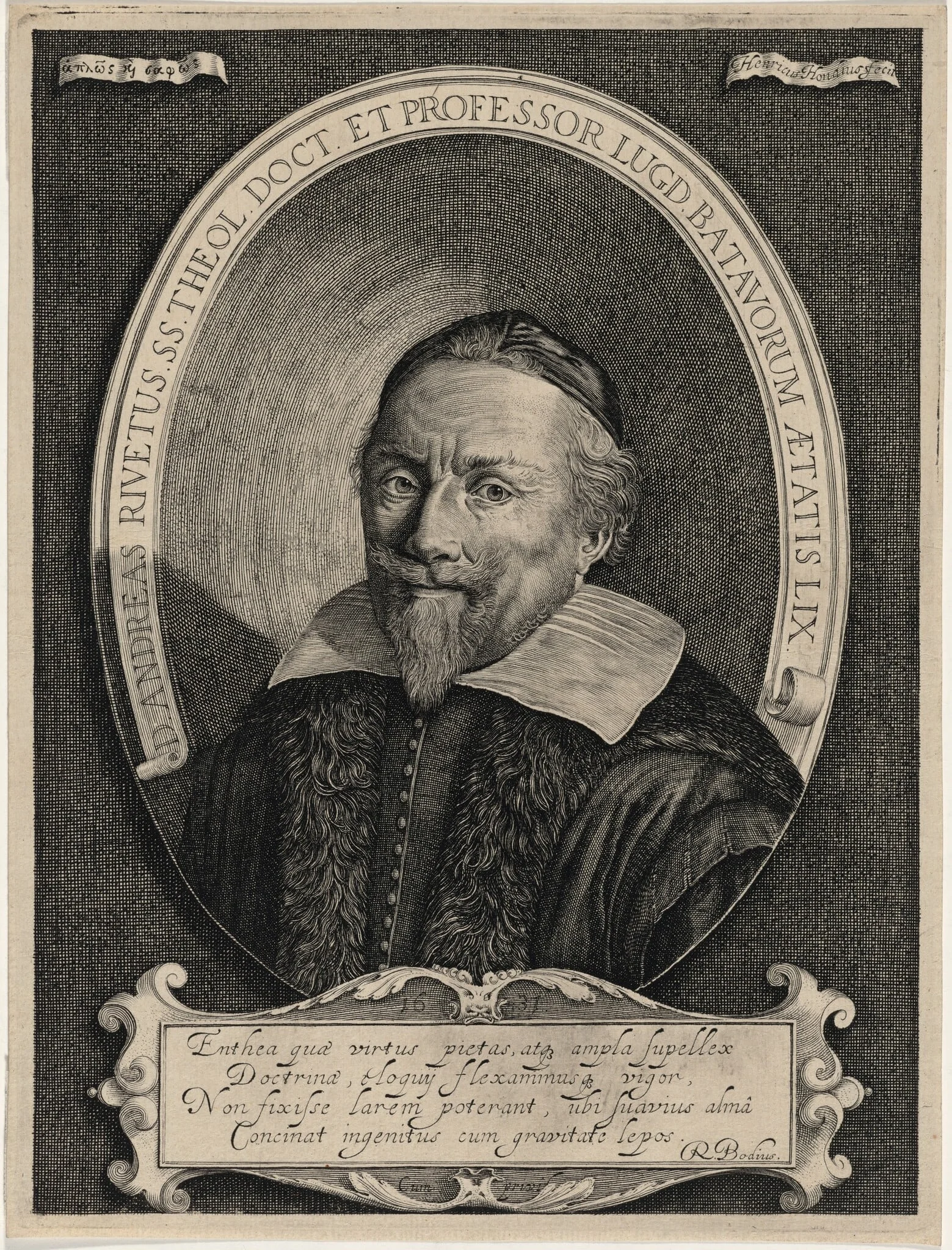 Andreas Rivetus, Doctor of Divinity and Professor, detail