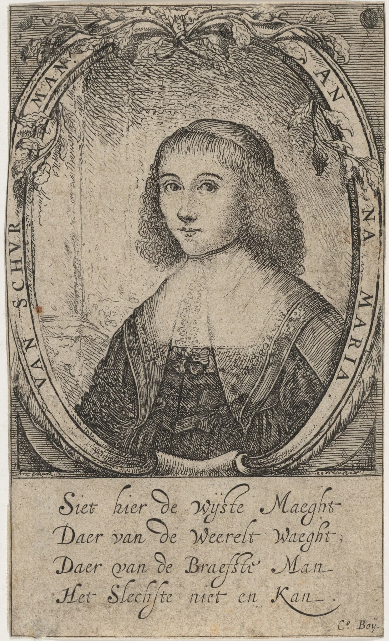 Anna Maria van Schurman, detail