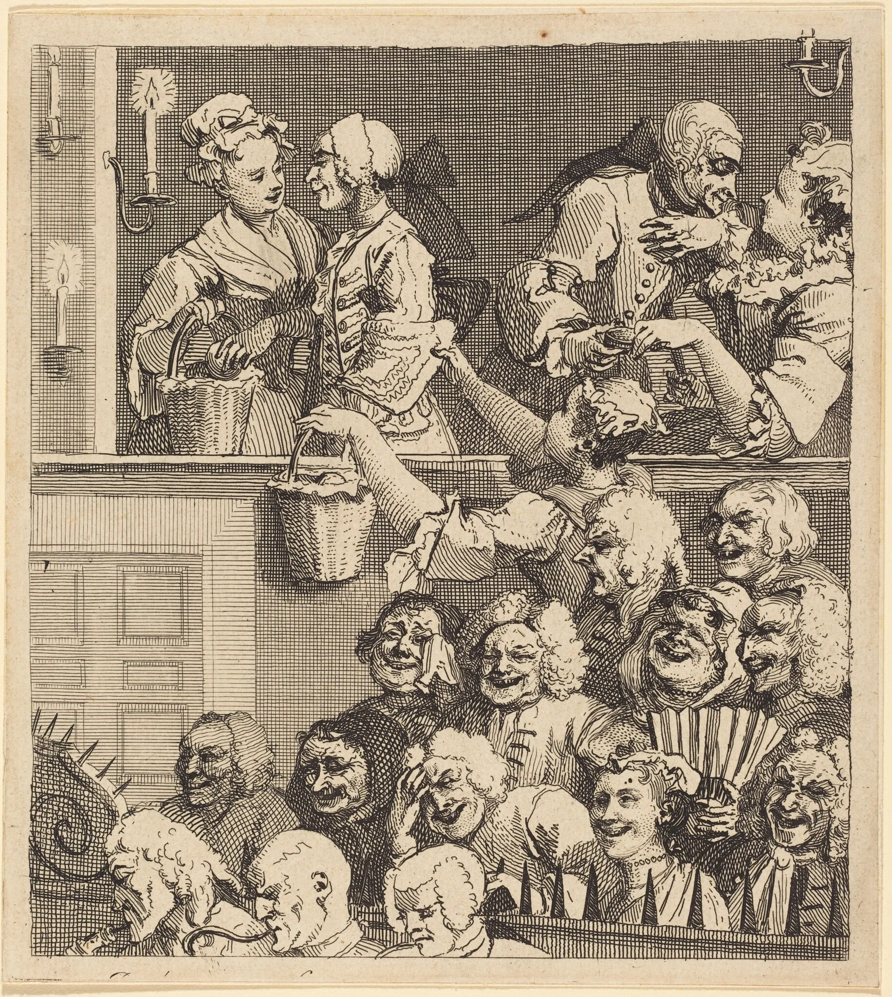The Laughing Audience, detail