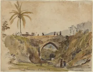 Bridge at Caracas, by Camille Pissarro, graphite, 1854