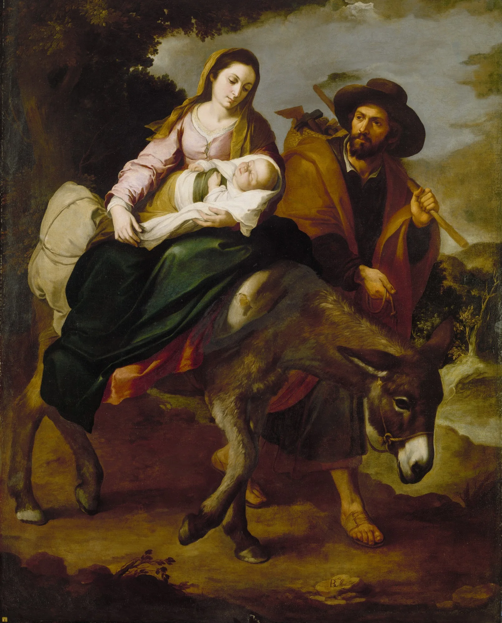 The Flight into Egypt, detail