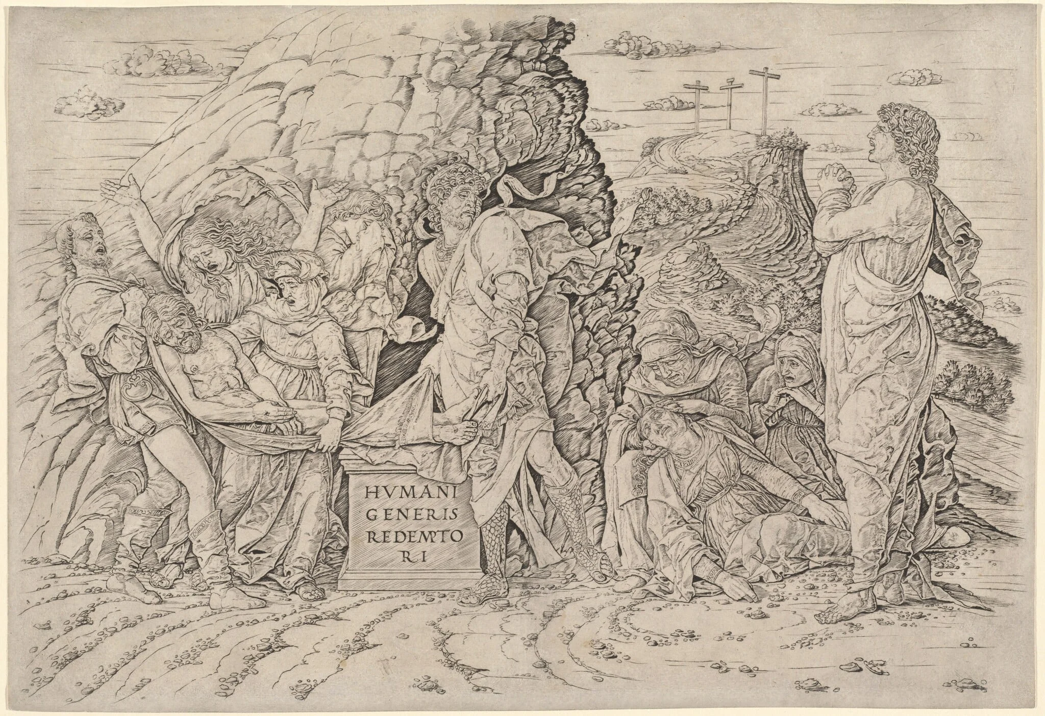 The Entombment, detail