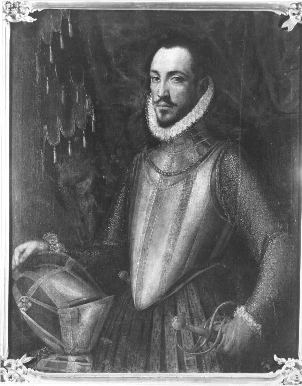 Ein geharnischter Ritter, detail