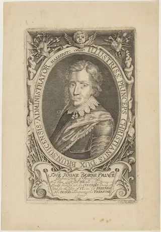 Christian, Duke of Brunswick, by John Payne, ink, 1627