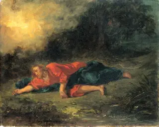 The Agony in the Garden, by Eugène Delacroix, oil, 1851