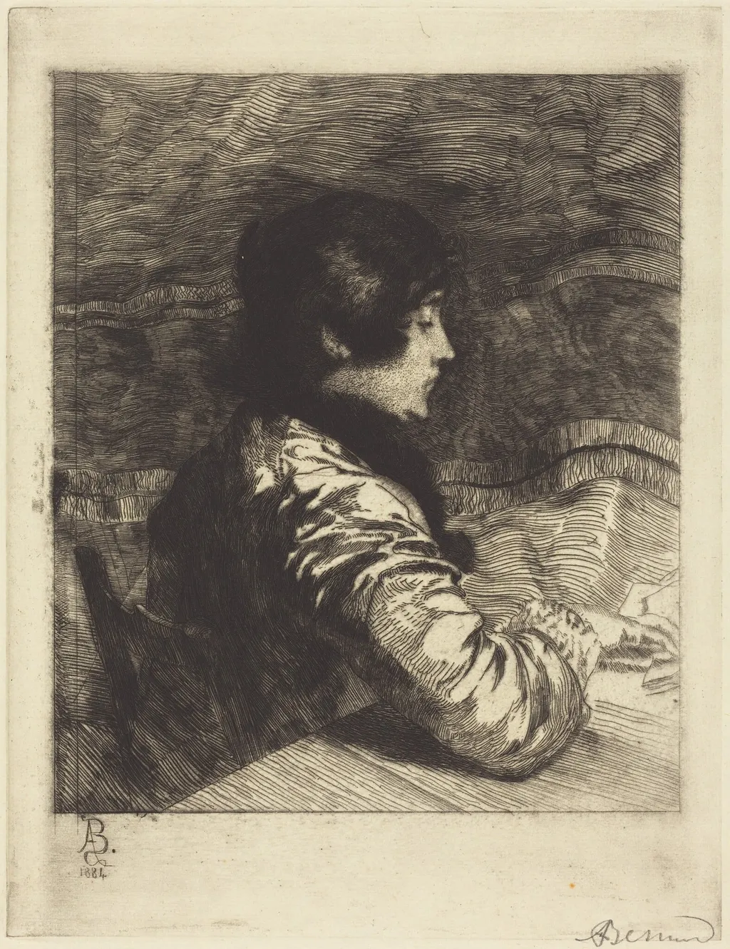 Madame Besnard, by Paul-Albert Besnard, ink, 1884