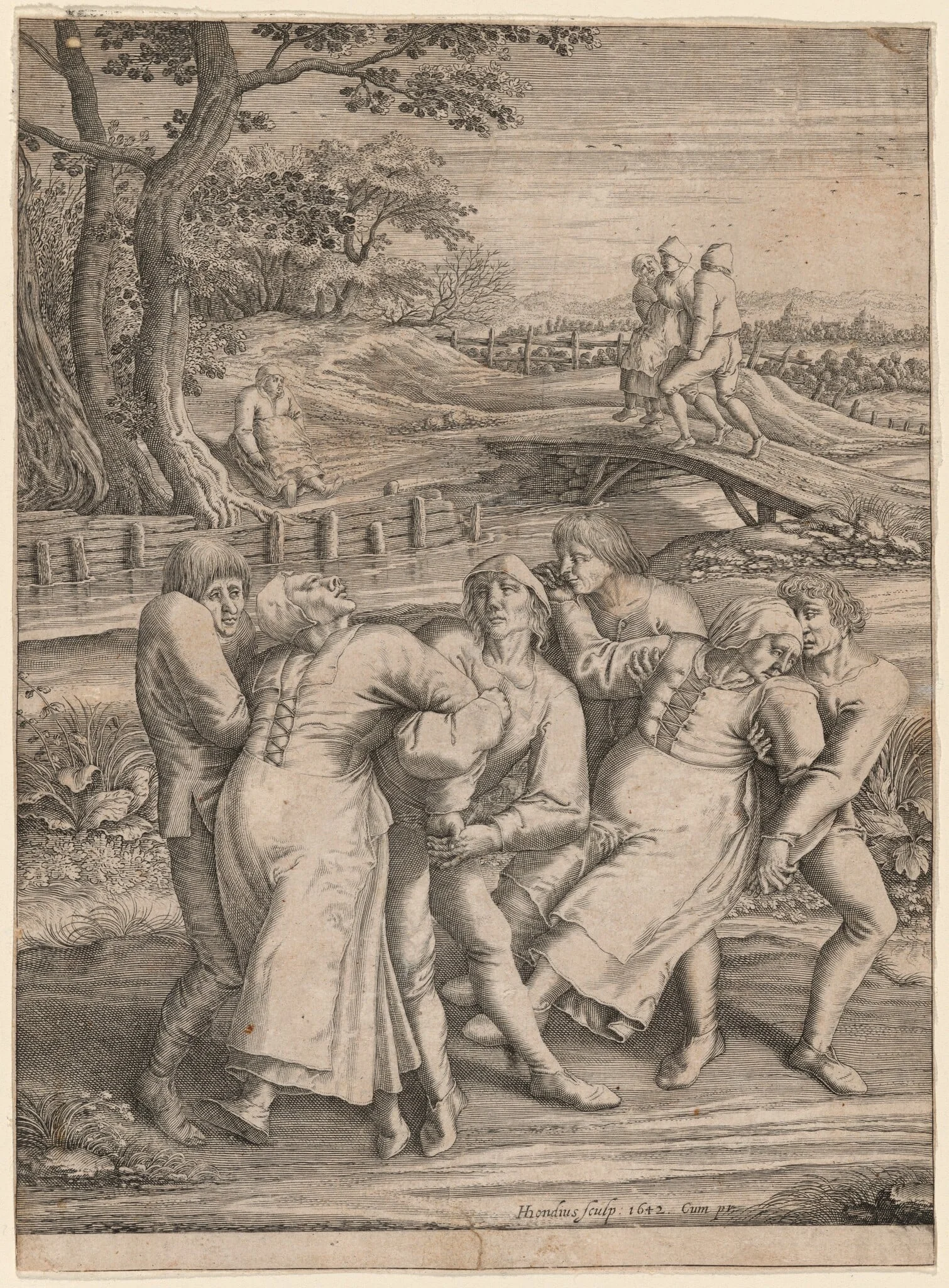 Epileptics Walking to the Left, detail