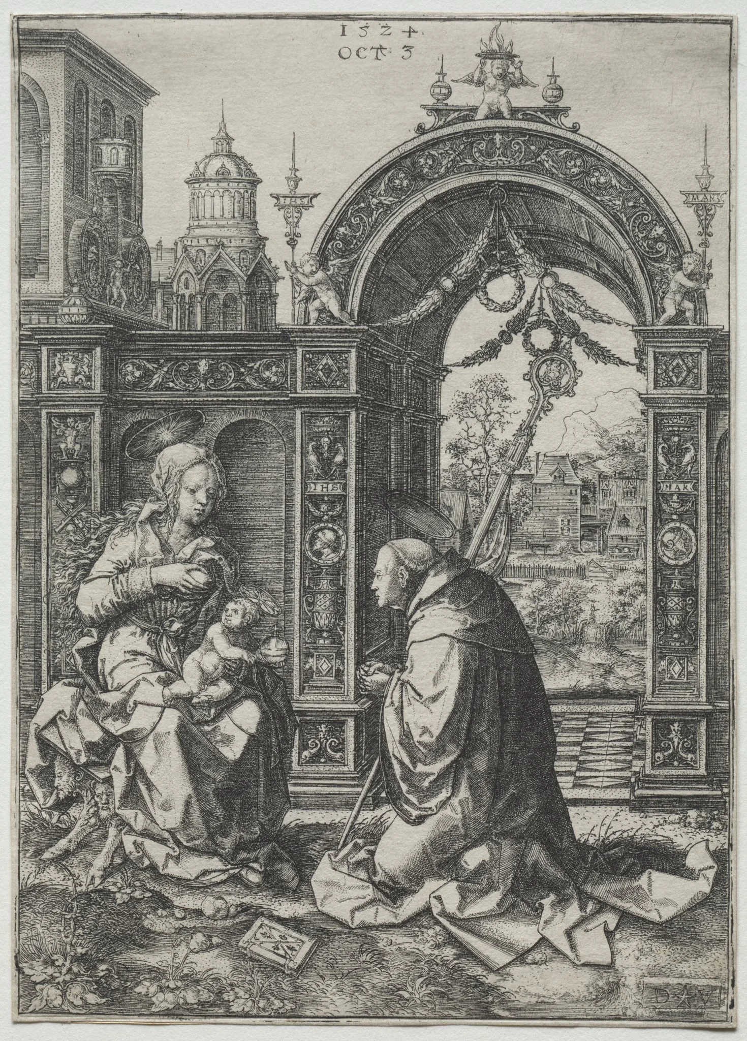 The Vision of St. Bernard, detail