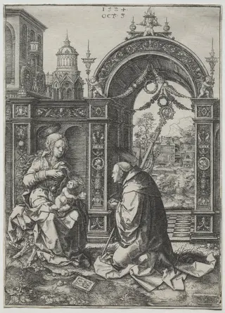 The Vision of St. Bernard, by Dirk Vellert, 1524