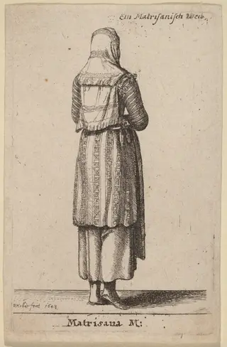 Matrisana M., by Wenceslaus Hollar, ink, 1648