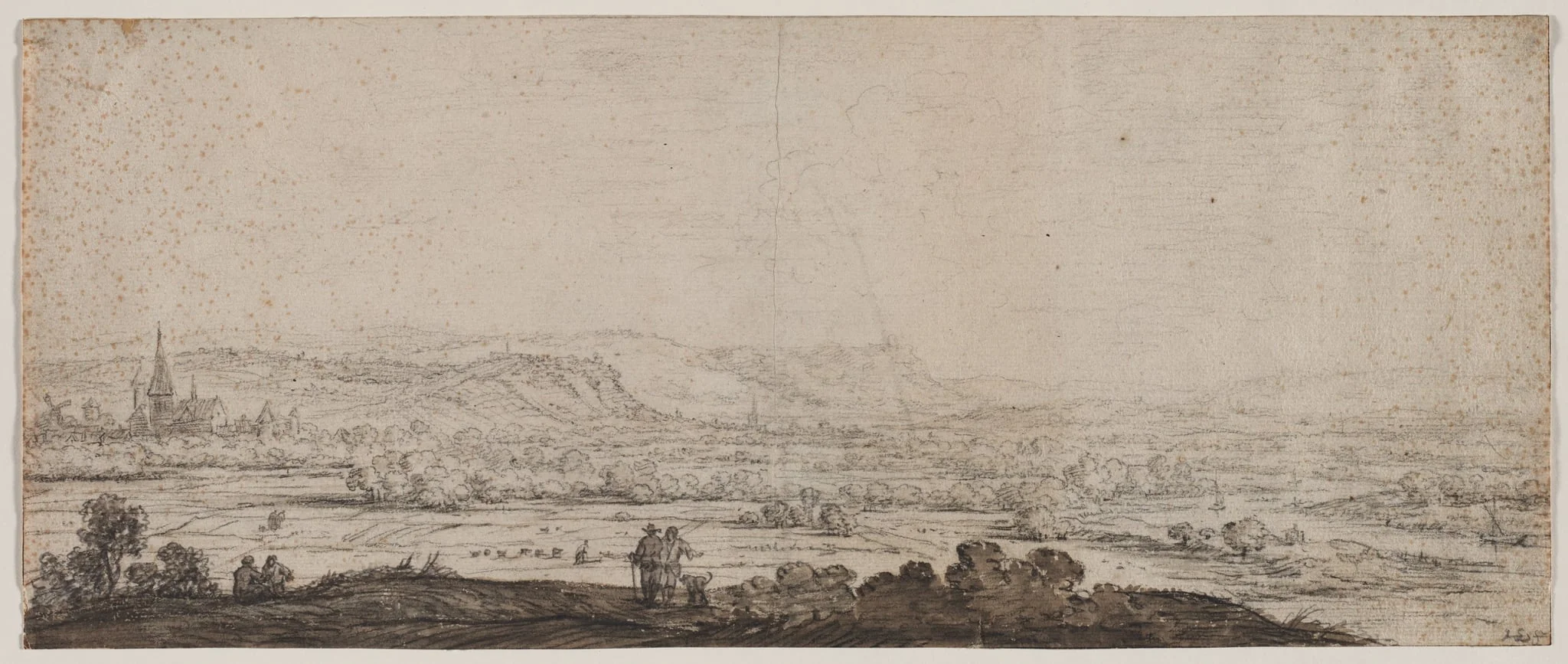 Landscape with the Village of Schenkenschanz, Gelderland, detail