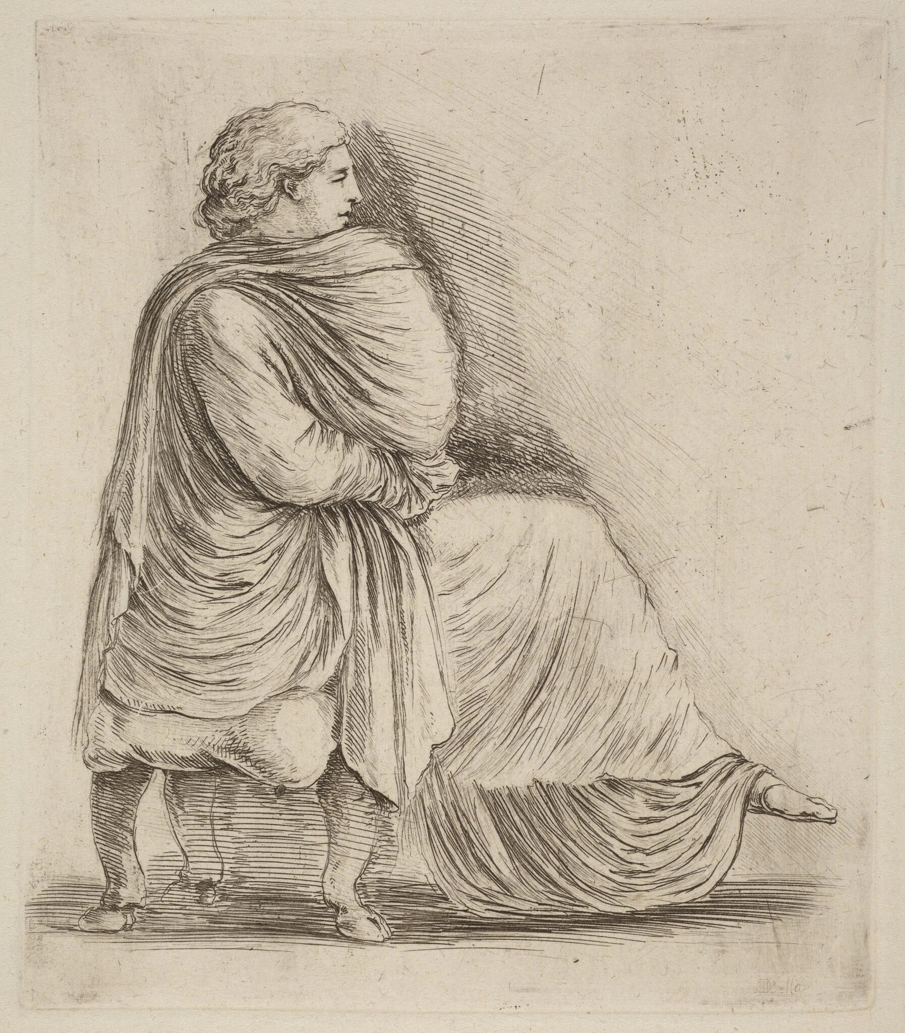 Woman Seated on a Stool, detail