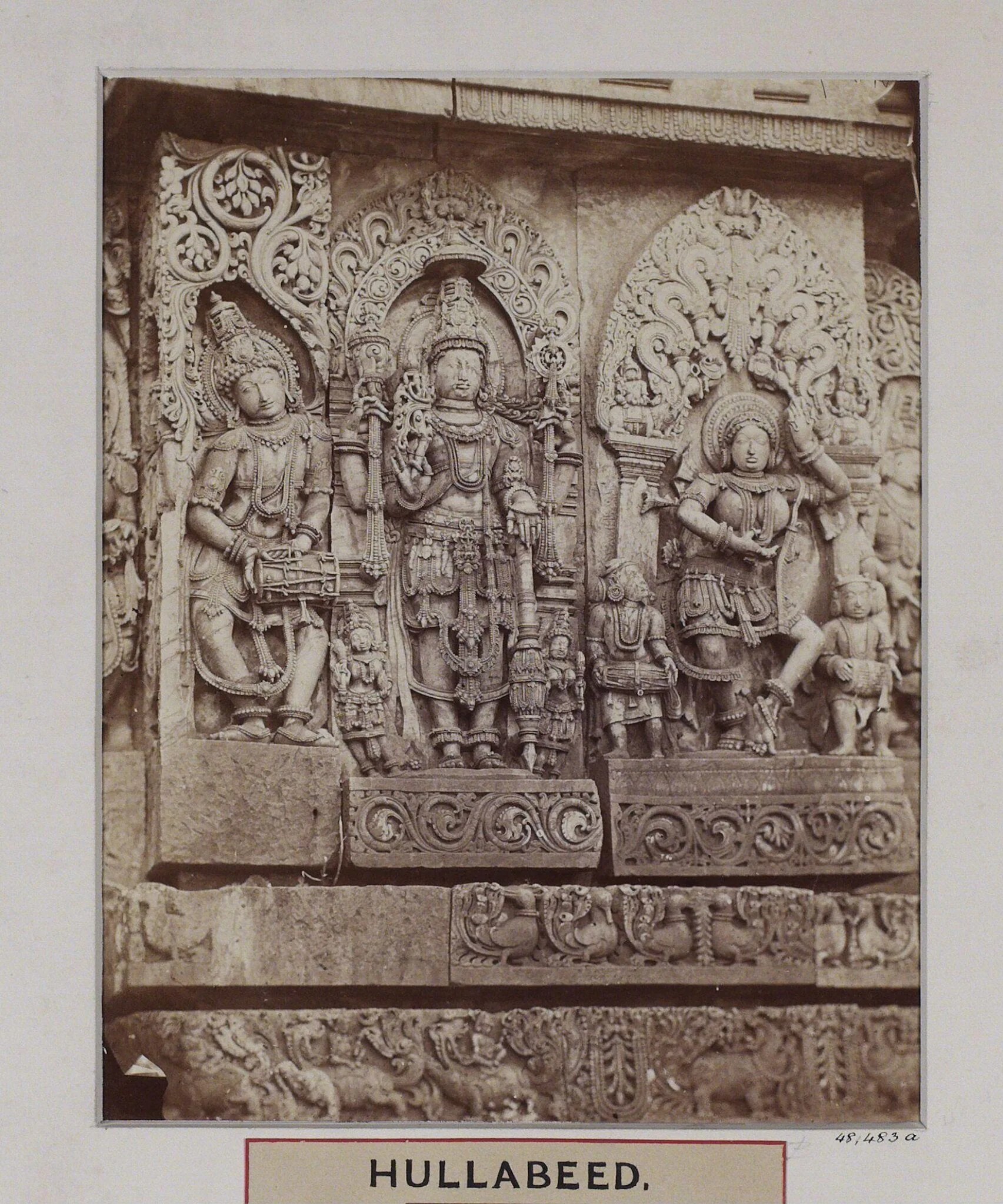 Relief sculpture of the great temple at Halebid, detail