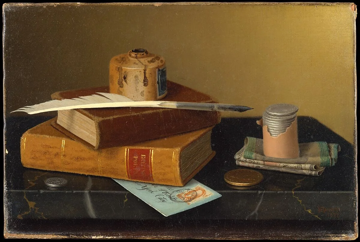 The Banker's Table, detail
