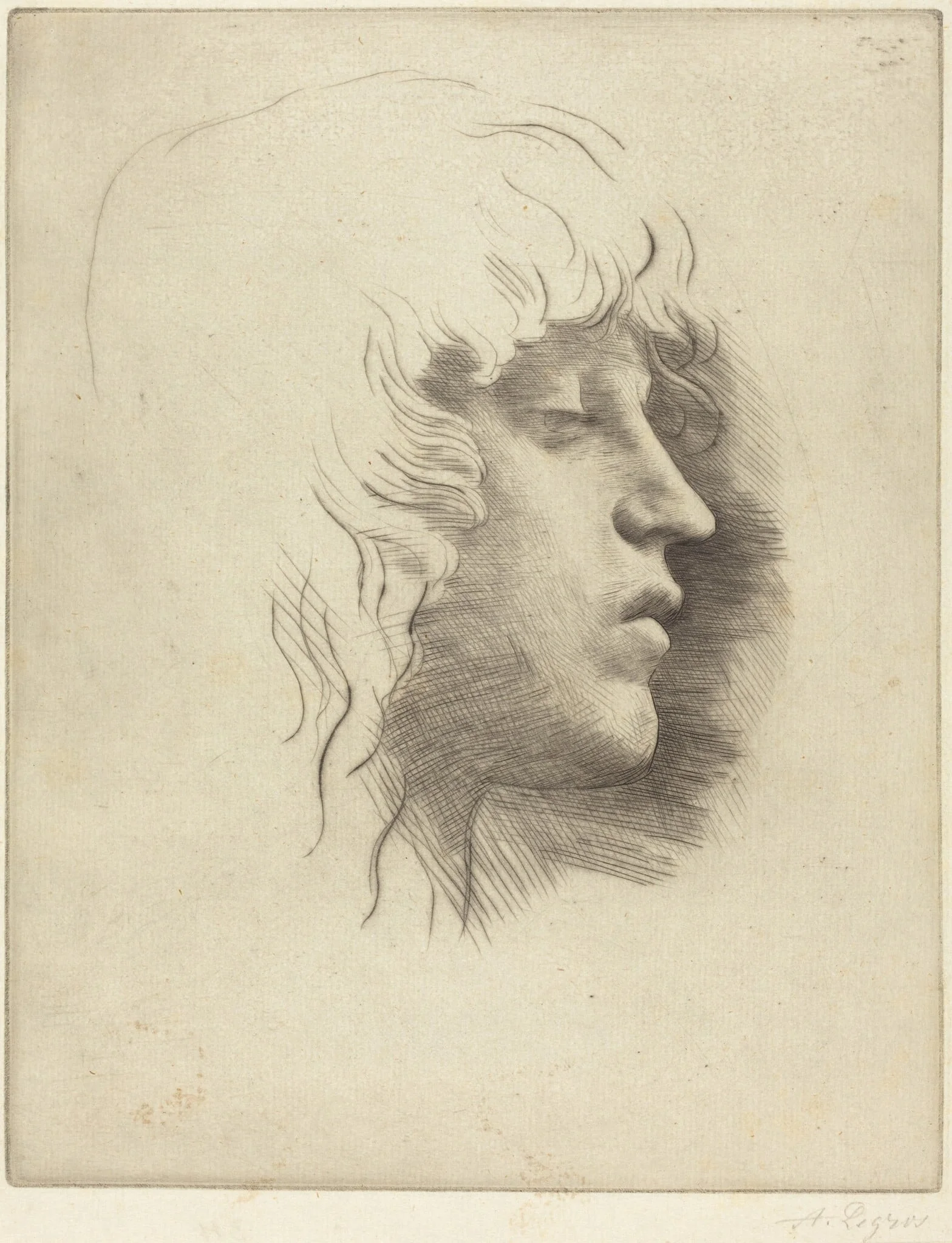 Head of a Young Girl (Tete de jeune fille), detail