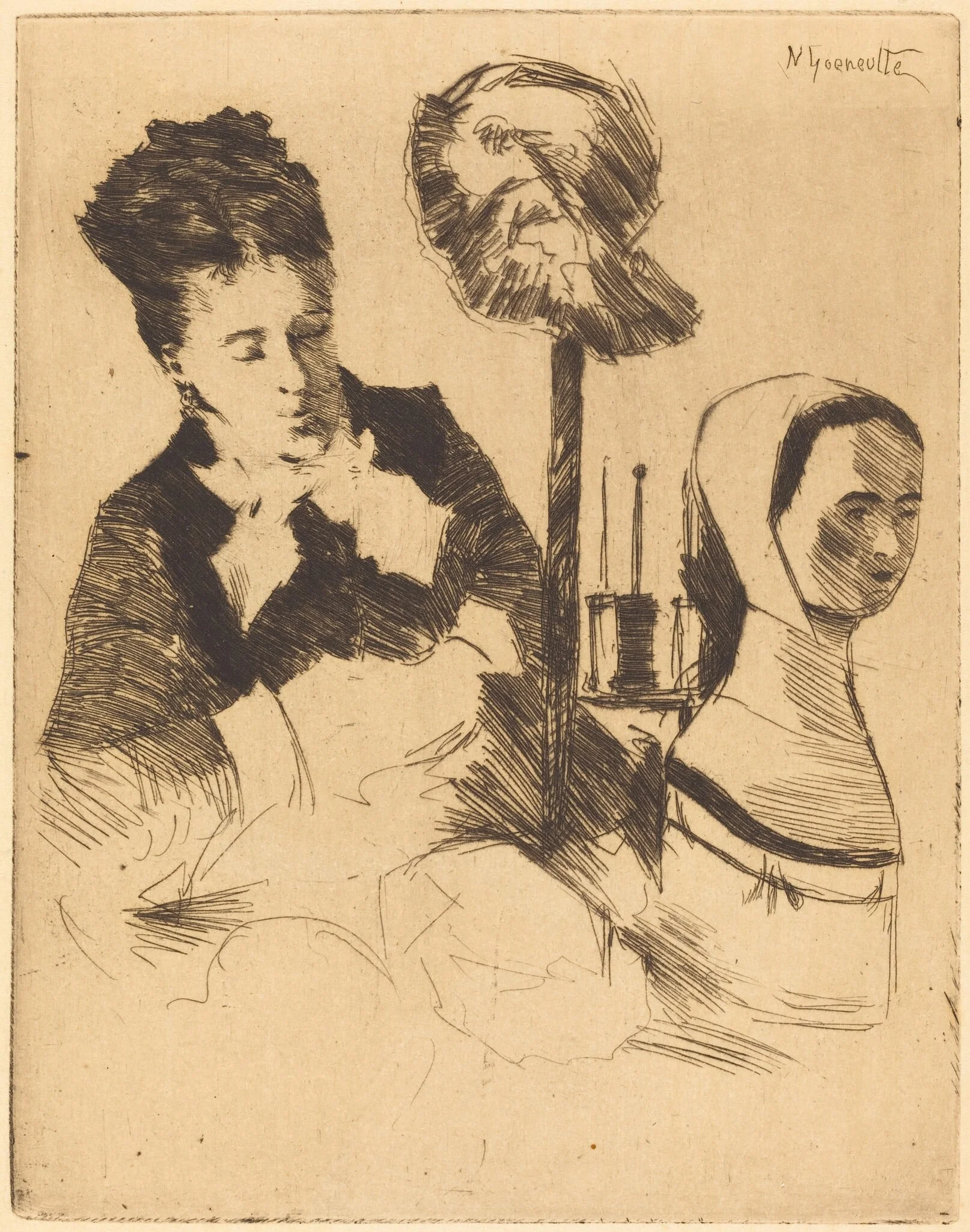 The Milliner (La modiste), detail