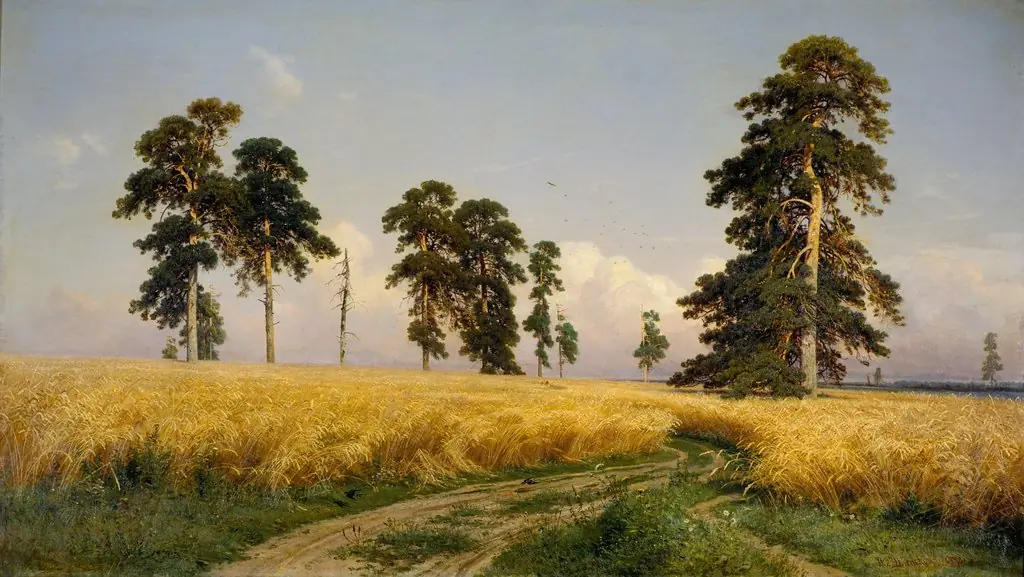 Rye Fields, by Ivan Shishkin, oil, 1890